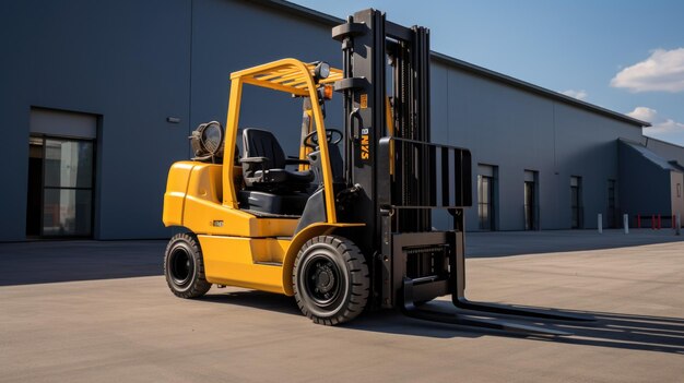 Photo forklift on the job site