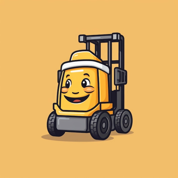 Photo forklift mascot for a company logo generative ai