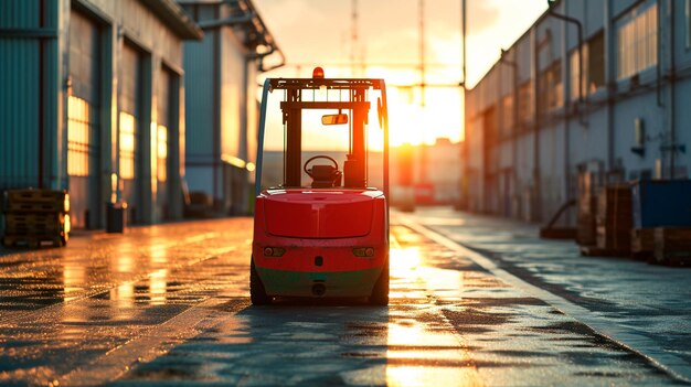 Foto carrello elevatore al lavoro