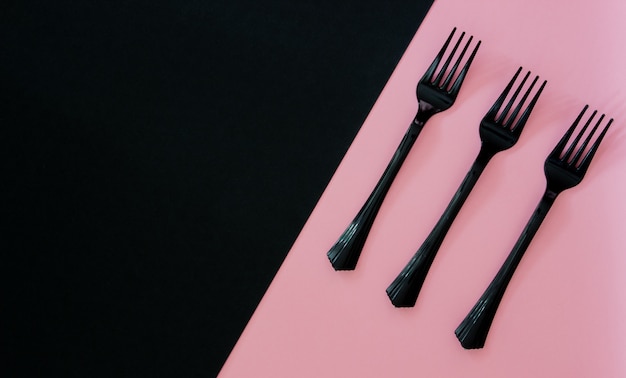 Forks on pink 