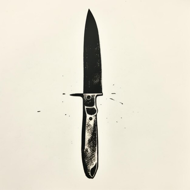 잃어버린 칼: 미니멀리스트 일러스트레이터 39의 강렬한 잉크 블로트 정형화