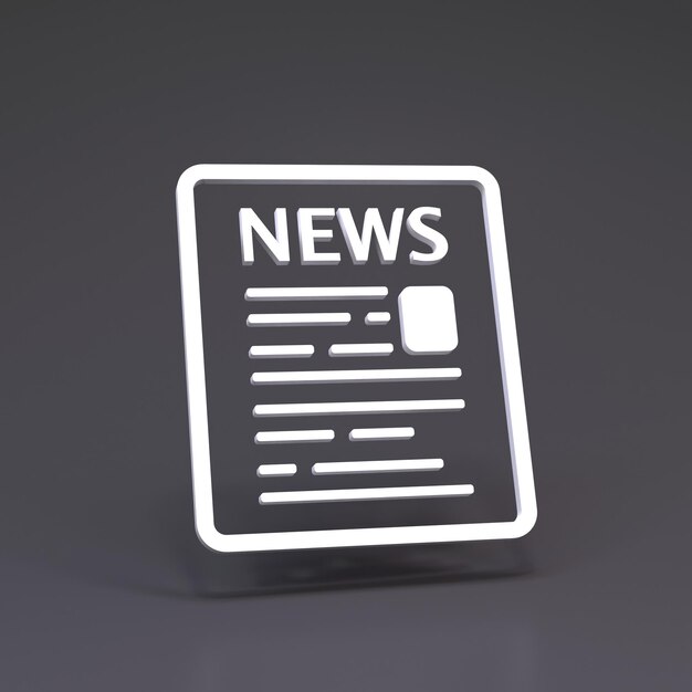 Modulo o giornale con renderer 3d di notizie