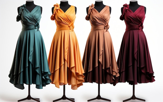 Formal Dresses for Women in Various Colors Generative AI