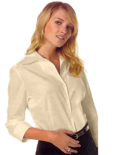 A formal textured shirt for lady