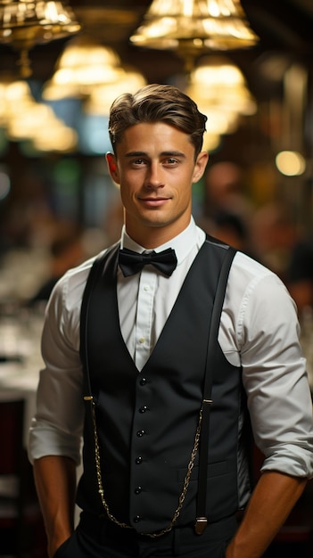 Premium AI Image | Formal waiter