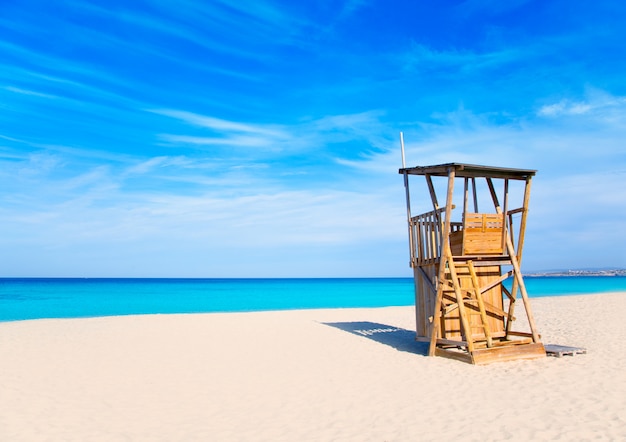 Formentera Llevant beach lifeguard house