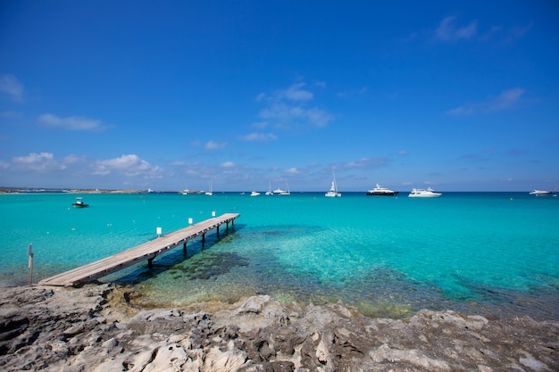 Formentera tropische Middellandse Zee houten pier