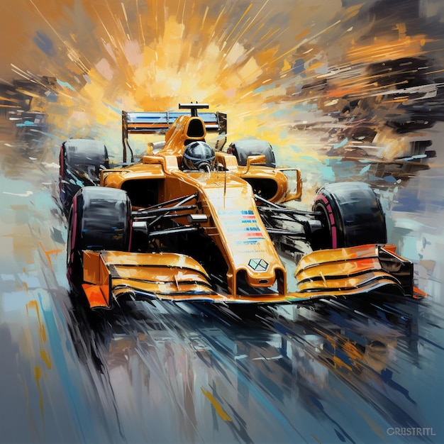 Formula 1 car illustration F1 art work