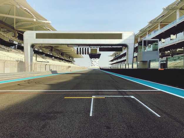 Foto pista da corsa di formula 1 ad abu dhabi