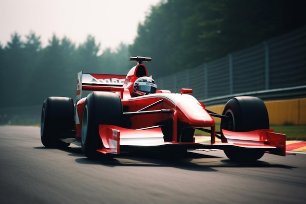 Formule 1-auto op een racecircuit