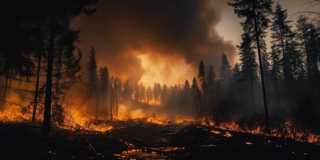 Foto foresta in fiamme