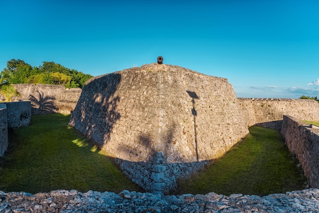 The fort of San Felipe in Bacalar Lagoon Mexico