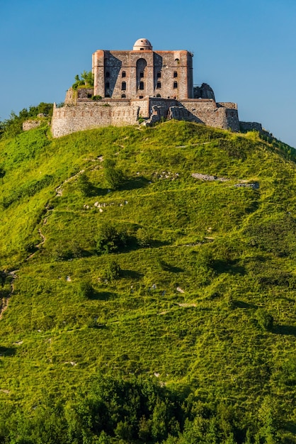 Forte Diamante is the most important fort on the hills sourrounding Genoa Italy