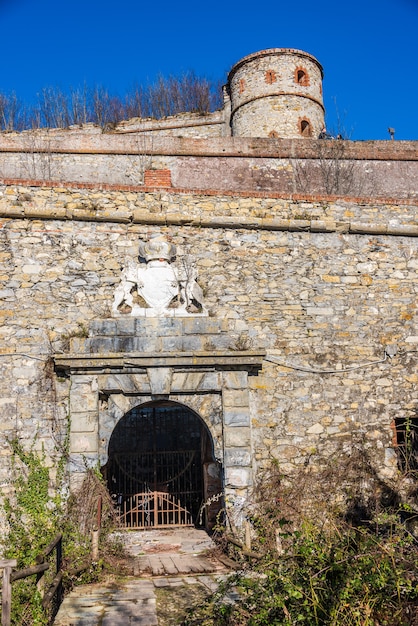 Forte Sperone, one of the fortifications on the hills around Genoa, in Italy