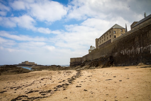 Fortified walls and city of SaintMalo Brittany France