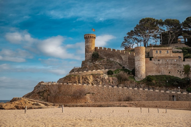 Fortified walls in the town of Tossa de Mar