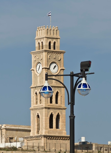 The fortress clock tower in Akko