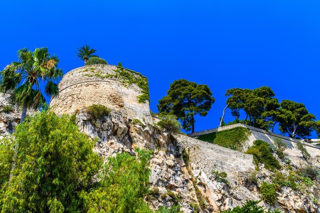 Fortress of Prince's palace on the cliff Fontvielle MonteCarl