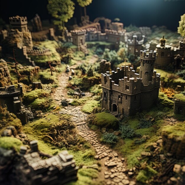 Photo fortress ruins game environment