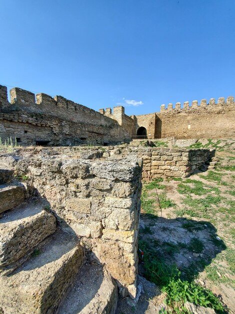 Fortress stone wall old building