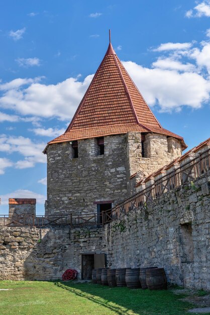 Photo fortress walls and towers of the tighina fortress in bender transnistria or moldova