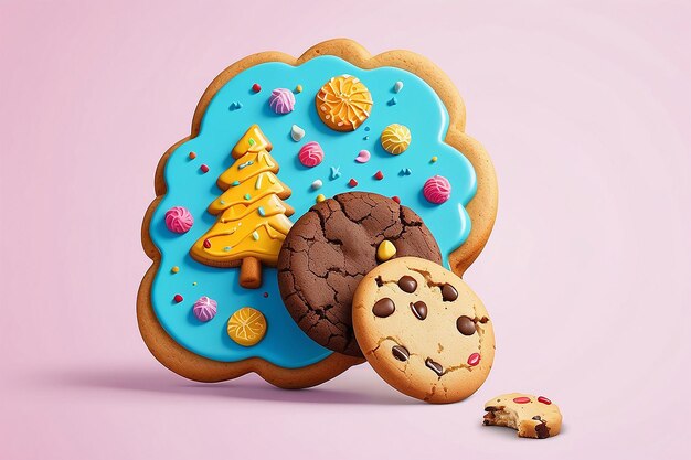 Fortuna cookie illustration with empty space