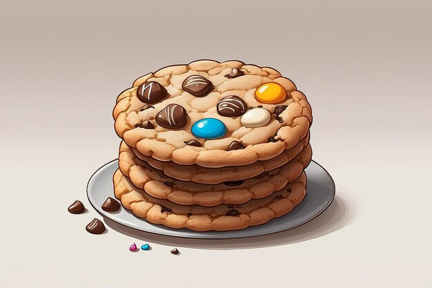 Fortuna cookie illustration with empty space