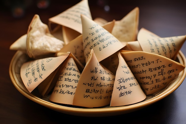 Photo fortune cookies with messages