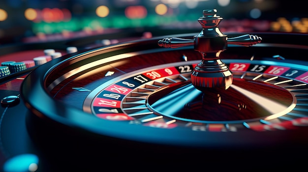 Photo fortune's spin excitement and rewards in the casino world generative ai