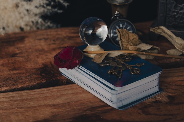 Fortune telling on coffee grounds by candlelight.