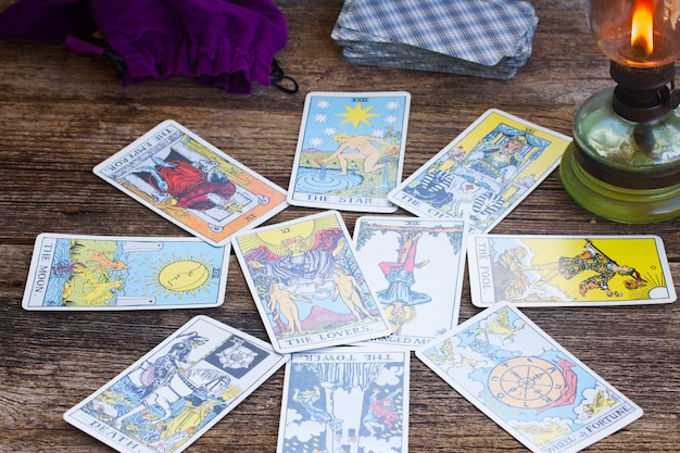 fortunetelling with tarot cards