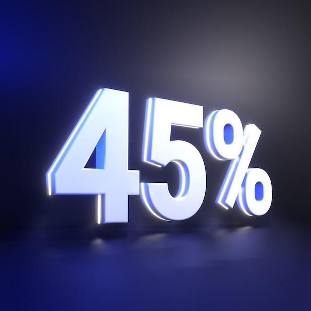 45 % 숫자 렌더링