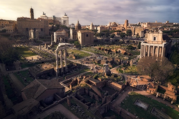 The forum at sunset