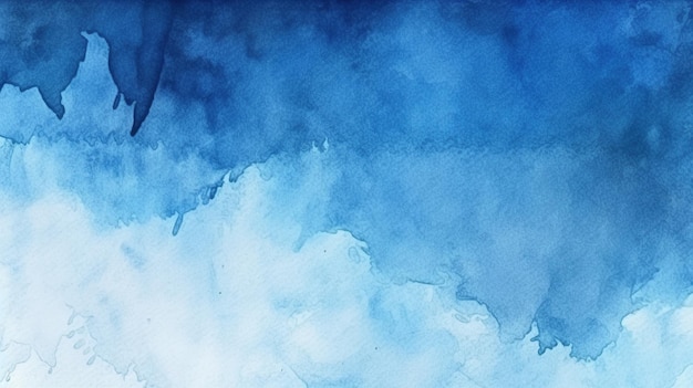 Foto abstracte aquarel verf achtergrond donkerblauwe kleur grunge textuur Generatieve AI