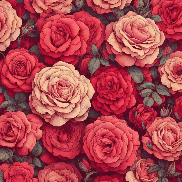 Foto achtergrond textuur van rode bloesem rozen rode roos betekent liefde en romantiek