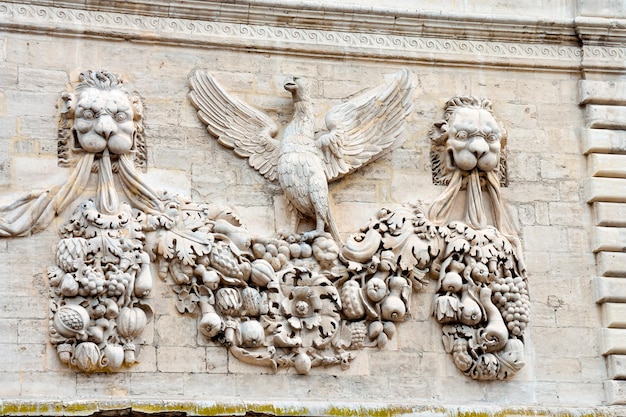 Foto Afbeelding van een prachtige bas-reliëftextuur in Granada