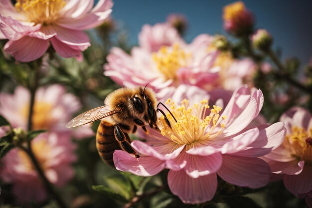 Foto foto bijen op bloemen