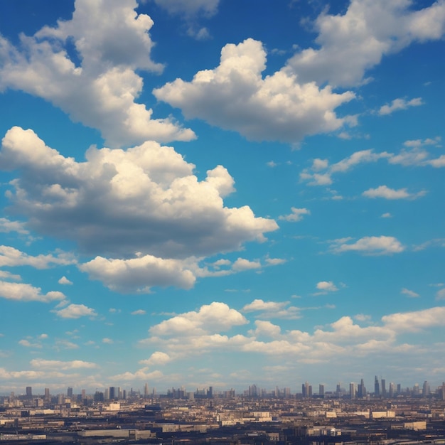 Foto blauwe lucht en wolken natuur achtergrond gegenereerd door ai