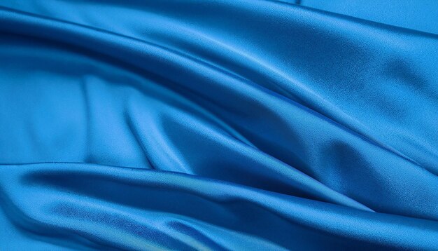 Foto blauwe zijde fluweel satijn stof doek golf achtergrond
