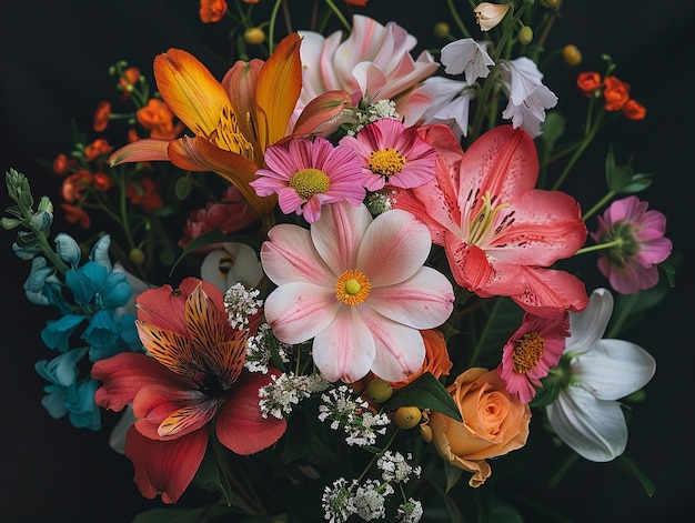 Foto boeket van bloemen