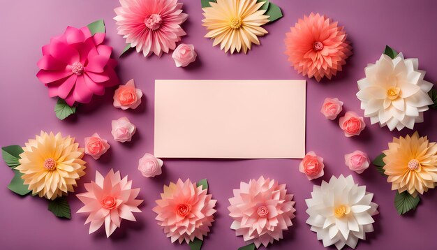 foto bovenaanzicht van de maand en bloemen voor Vrouwendag