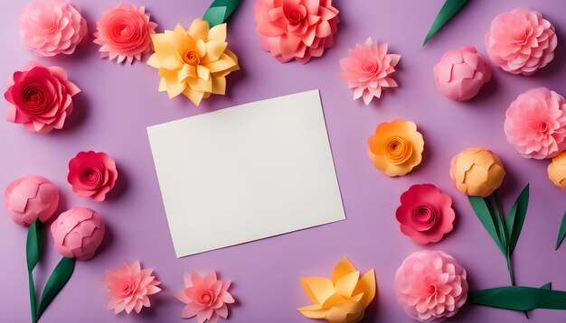 foto bovenaanzicht van de maand en bloemen voor Vrouwendag