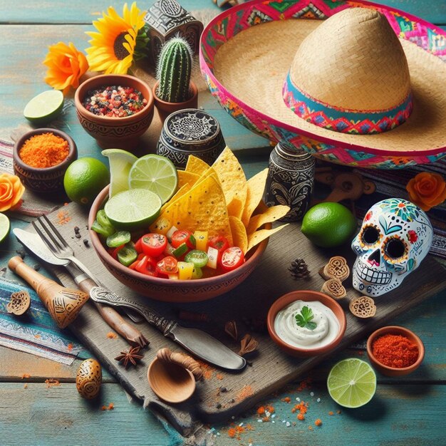 Foto foto compositie voor cinco de mayo mexicaanse nationale feestdag