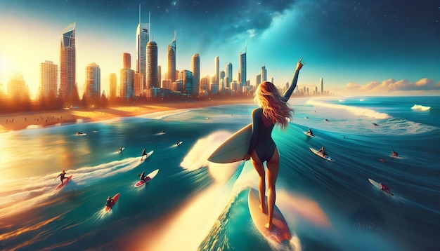 Foto echt als Australian Adventure Australia Gold Coast een surfer droom met gouden stranden en vibra