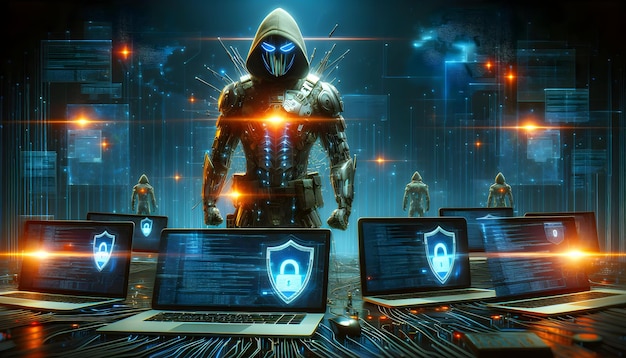 Foto echt als Cyber Sentinel Sta op de wacht met onze cyber sentinel geen phishing oplichting komt voorbij onze watc