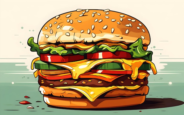 Foto een burger-logo