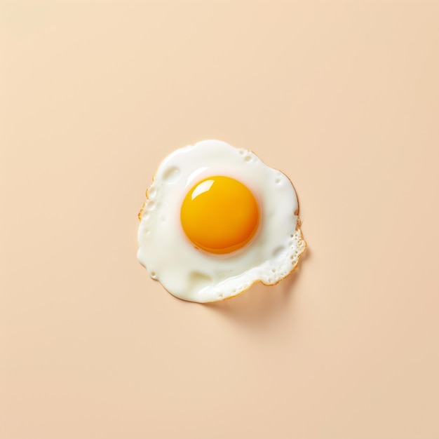 foto een ei zonnige kant naar boven lekker ei eigeel gebakken ei