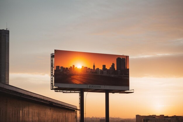 foto een leeg billboard op de stoep bij de kant van de weg