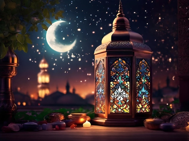 Foto foto een prachtige ramadan achtergrond gegenereerd ai