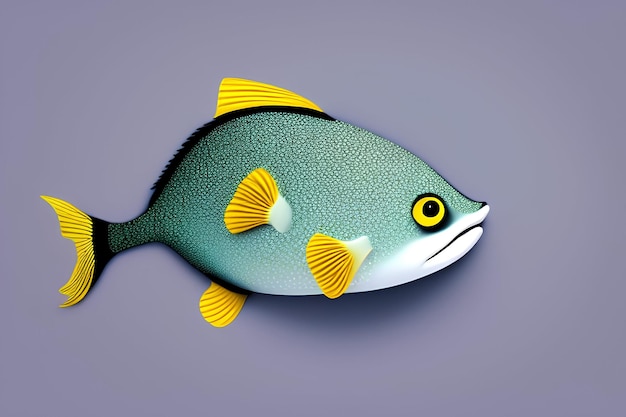 Foto een vis vector stijl beeld behang